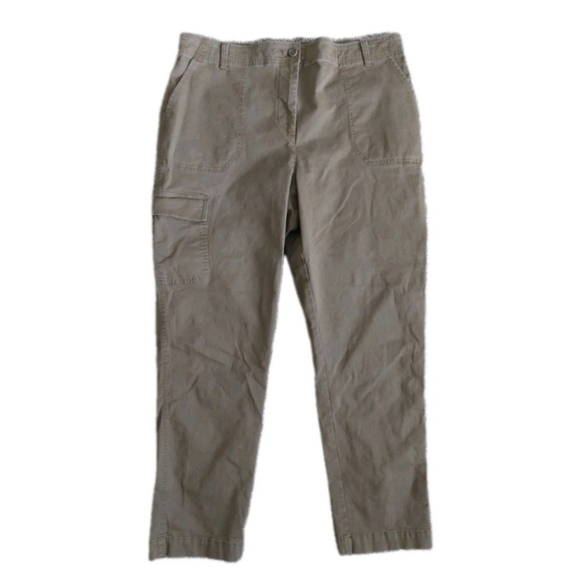 Talbots Dark Green Straight Leg Cargo Pants Sz 16 - Picture 7 of 7